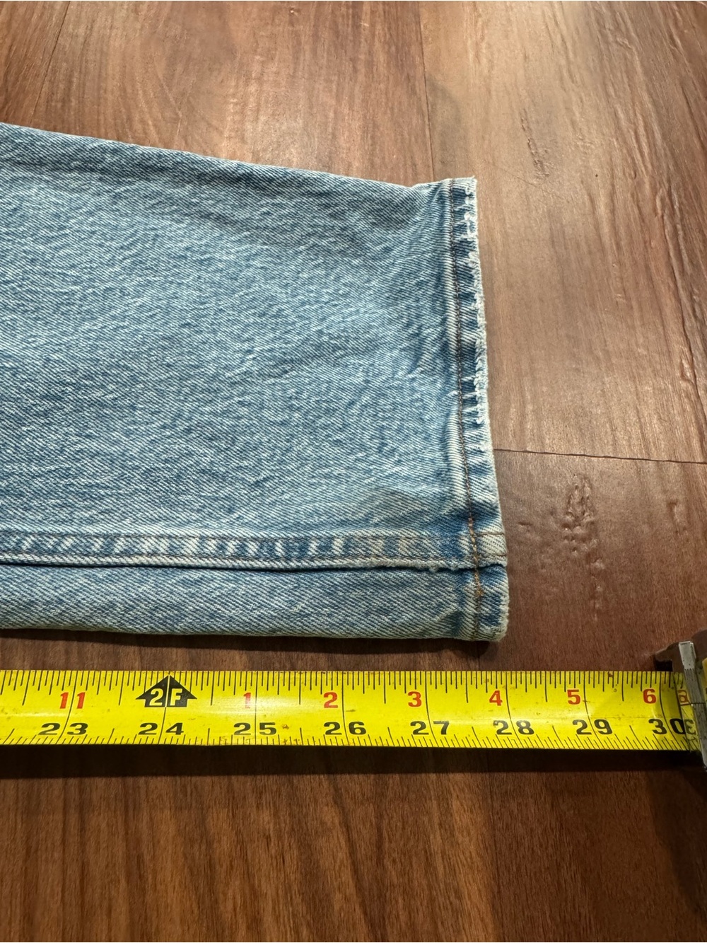 Abercrombie & Fitch Curve Love Ultra HighRise 90s Straight Jeans Light Womens 27 - Picture 7 of 8